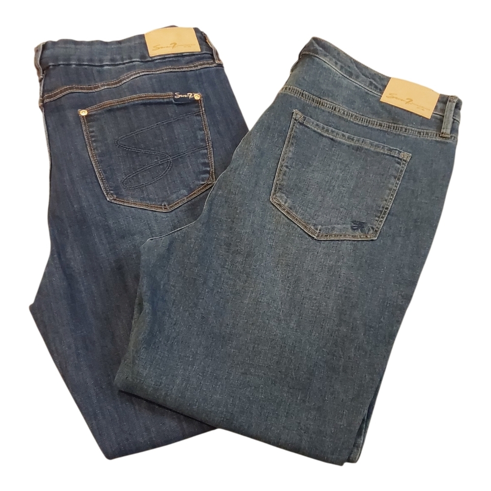 Seven7 Jean High Rise Tummyless Skinny & Skinny Fit Womens Denim Bundle Size 16